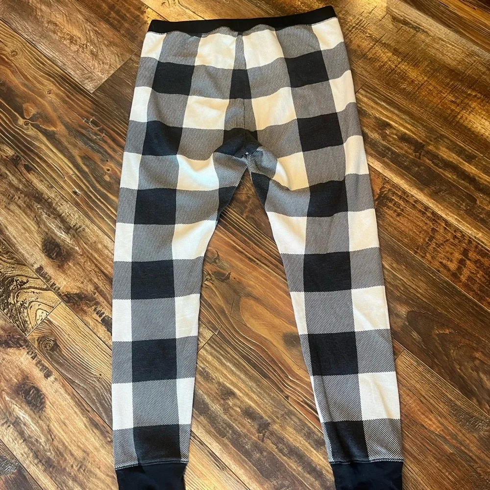 Old Navy Black and White Plaid Pajama Bottoms